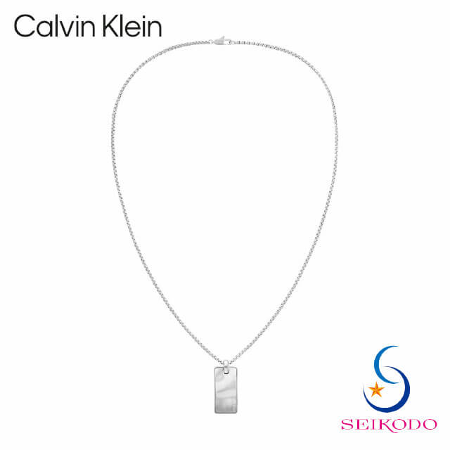 Calvin Klein カルバン クラはたご屋 頸飾り シャンデリヤ 添え物 METALLIC WAVES 35100033 メンズ 彼 好一対 差し上げ物 生まれ落ちる日 不死化日 ブランド名 分かりやすい ステンレス鋼 定まり品