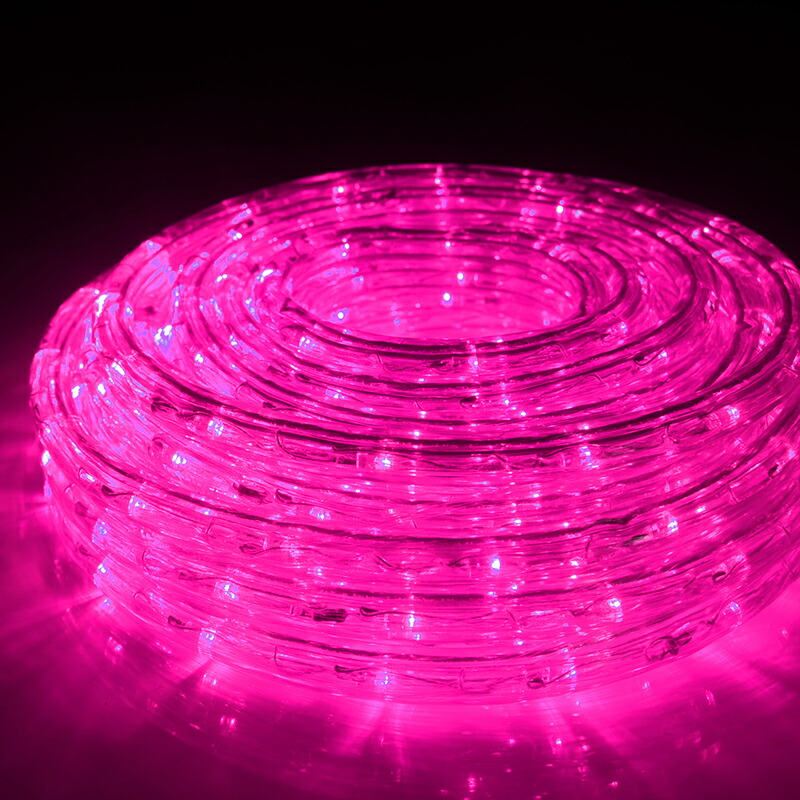 【楽天市場】イルミネーション ロープライト チューブライト イルミネーションライト 50m ピンク 桃色 ピンクLED ライトのみ 延長用