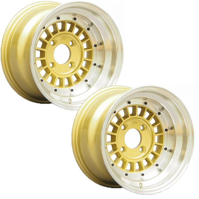 復刻版 フォーカス レーシングスポーク 2本セット 14インチ 8.0J -13 1480 114-4H ゴールド 旧車 軽自動車 ツライチ 深リム 軽トラ FOCUS-13480KGSET2