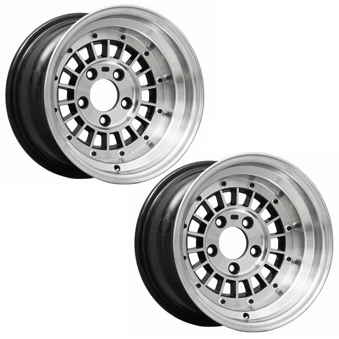 復刻版 フォーカス レーシングスポーク 2本セット 14インチ 8.0J -13 1480 114-5H ブラック 旧車 軽自動車 ツライチ 深リム 軽トラ FOCUS-13480LBSET2