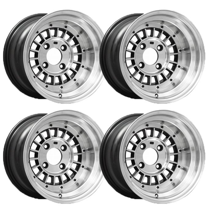 【ポイント10倍】復刻版 フォーカス レーシングスポーク 4本セット 14インチ 9.0J -25 1490 114-4H ブラック 旧車 軽自動車 ツライチ 深リム 軽トラ FOCUS-25490KBSET4|SAS