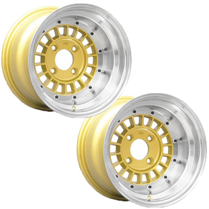 【ポイント10倍】復刻版 フォーカス レーシングスポーク 2本セット 14インチ 9.0J -25 1490 114-4H ゴールド 旧車 軽自動車 ツライチ 深リム 軽トラ FOCUS-25490KGSET2｜SAS