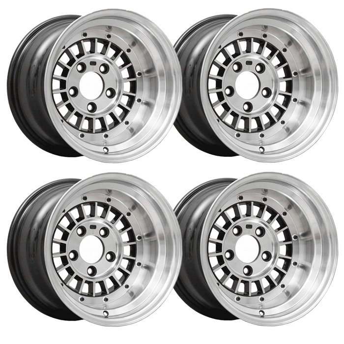 【ポイント10倍】復刻版 フォーカス レーシングスポーク 4本セット 14インチ 9.0J -25 1490 114-5H ブラック 旧車 軽自動車 ツライチ 深リム 軽トラ FOCUS-25490LBSET4|SAS
