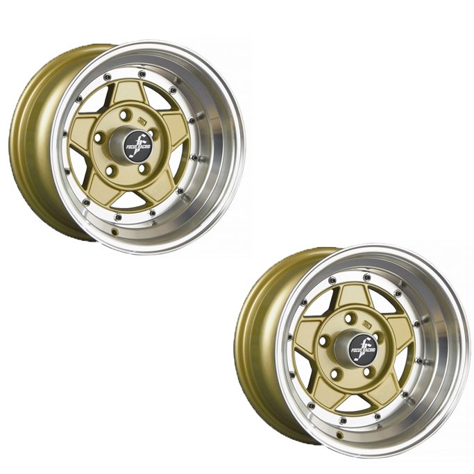復刻版 フォーカス レーシングファイブ 2本セット 14インチ 8.0J -13 1480 114-5H ゴールド 旧車 軽自動車 ツライチ 深リム 軽トラ FOCUS5-13480LGSET2 42,240円