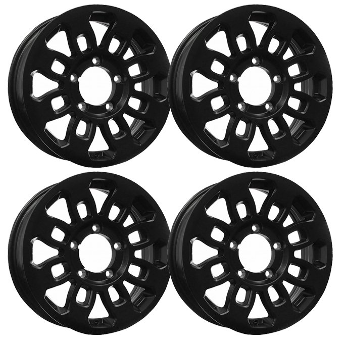 【ポイント10倍】MBRO MUD THUNDER マッドサンダー 4本セット 16インチ 5.5J +20 1655 139-5H マットブラック 旧車 軽自動車 ツライチ 深リム 軽トラ MBRO-MUD20655TMBSET4|SAS