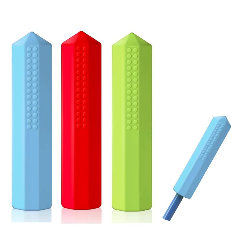 楽天市場】 鉛筆キャップ 噛む ペン 鉛筆 キャップ シリコーン素材 3個