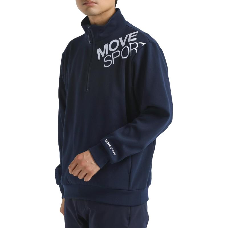 MOVESPORT(ムーブスポーツ) ハーフジップデサント ゴルフ ハーフジップ ブルゾン 吸汗 ストレッチ UV CUT(50+) 動きやすいユニセックス大人