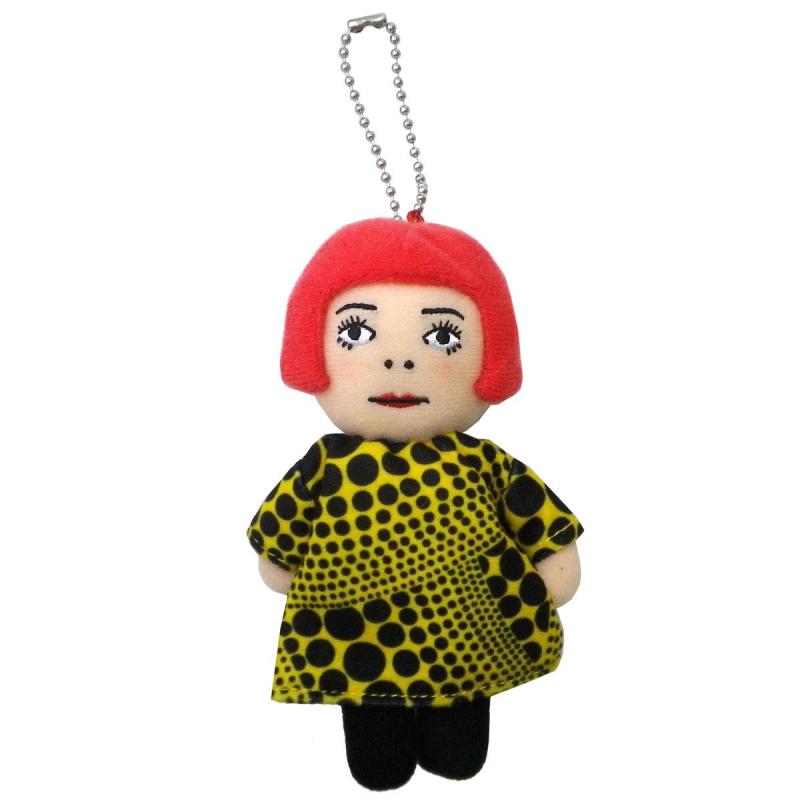 (Yayoi Kusa) 草間彌生 プラッシュ ぬいぐるみ ストラップ アクセサリー YIちゃん 水玉 マスコット 人形 アート 現代美術 プラッシュ キーホルダー スマホ