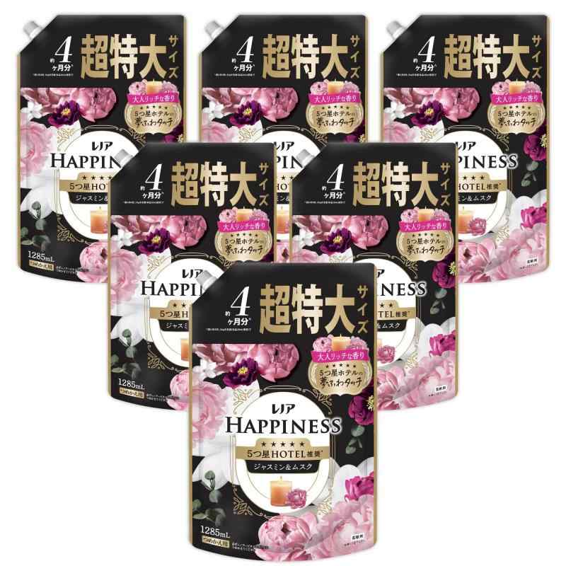 レノア ハピネス 5つ星旅人宿の夢ふわ手当たり 延性のある剤 ジャスミン＆ムスクの芳ばしさ 詰め替え 1285mL×6袋 [容れもの品]