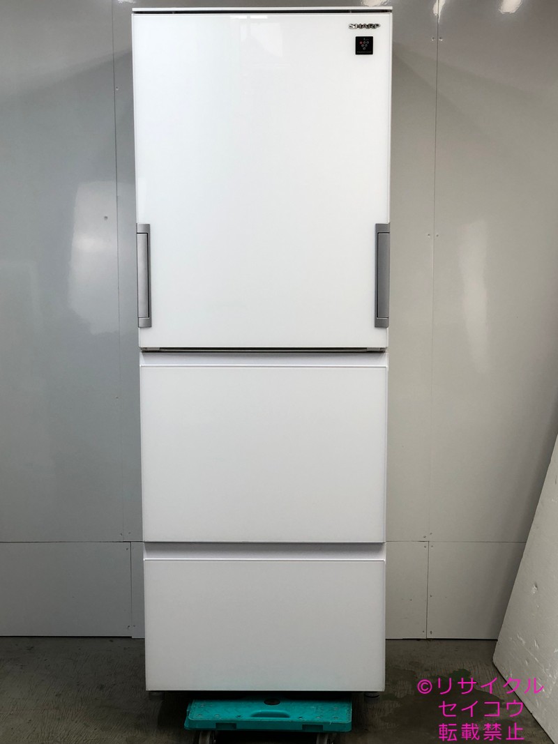 【中古】2022年式 小ざかしい SHARP 3部屋の入り口電気冷蔵庫 どっちも部屋の入り口 350L ピュアホワイト SJ-GW35H-W 地方制限事項貨物輸送・築き上げる無料