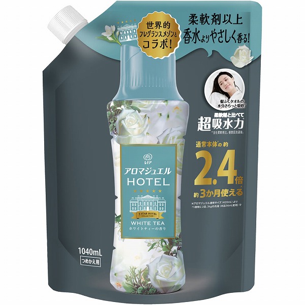 レノアアロマジュエル ホワイトティーの香り つめかえ用特大サイズ 1040mL×7個入り (1ケース)|セイムスオンライン店