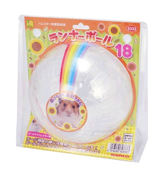 楽天市場 ランナーボール18 ハムスターボール 回し車 ホイール 運動 ストレス解消 掃除 ゴールデン キンクマ サンコー Sanko 三晃商会 小動物専門店ヘヴン