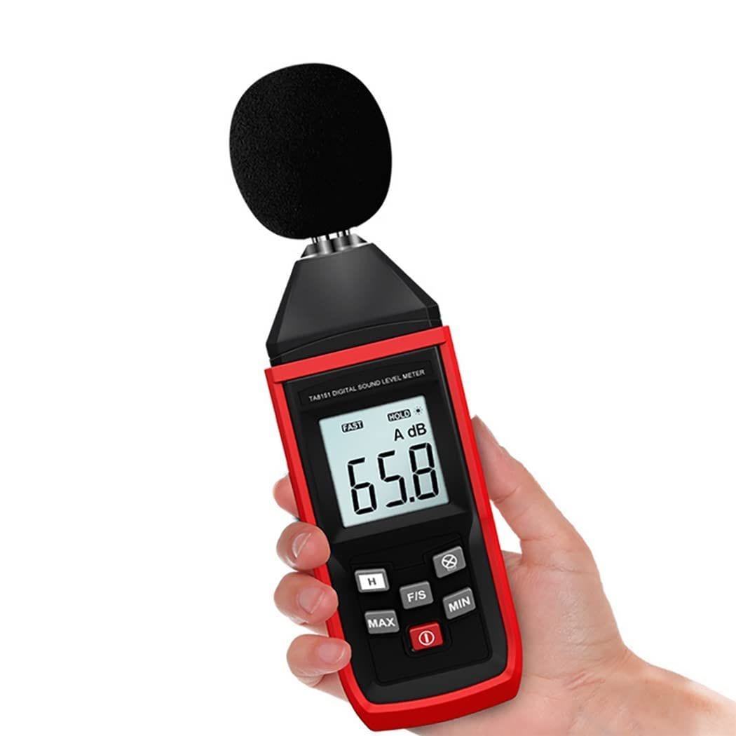 新しい デジタル騒音計 デシベル計 ノイズ測定器 デジタルサウンドレベルメーター 手軽に音圧測定 騒音レベル測定 騒音計 マイク 30-130db 最大/最小値保持 電池付きません