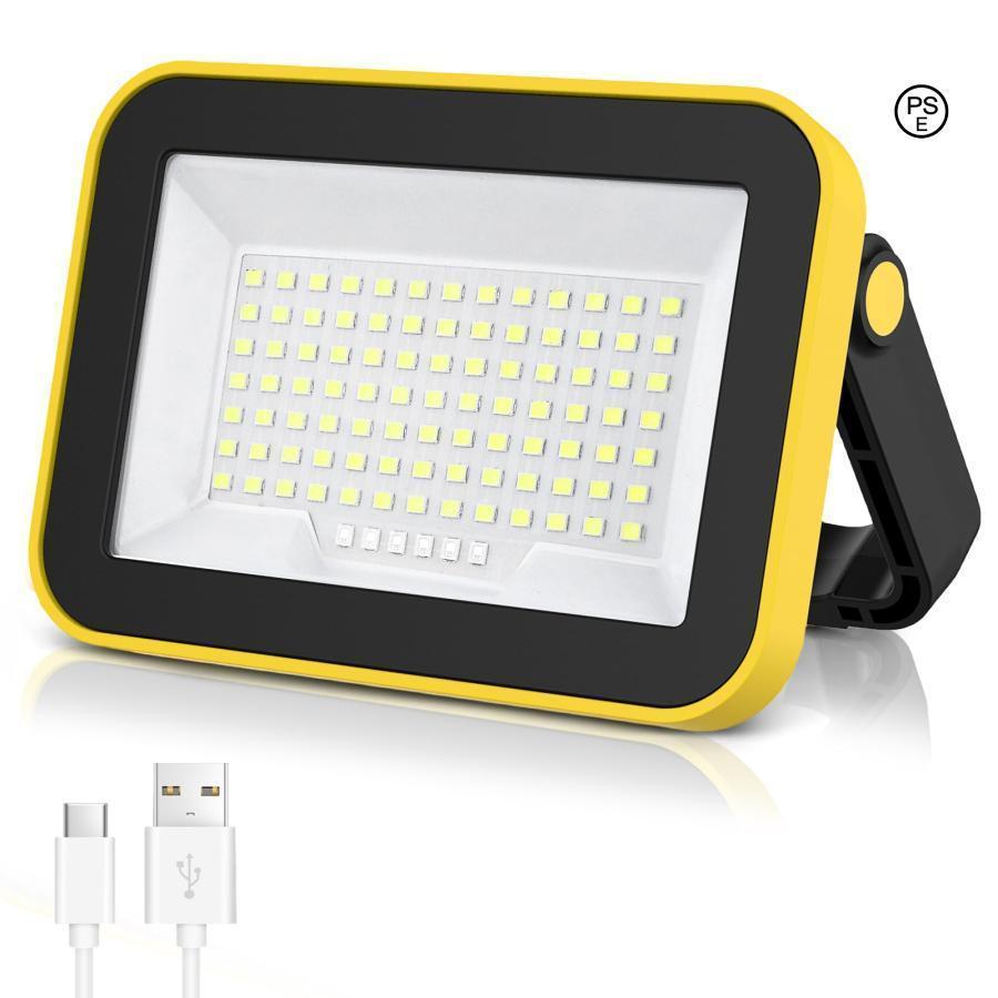 LED投光器、充電式、高輝度、3000LM、作業灯、折りたたみ式投光器、コンパクト、5つの照明モード、大容量モバイルバッテリー 6,336円