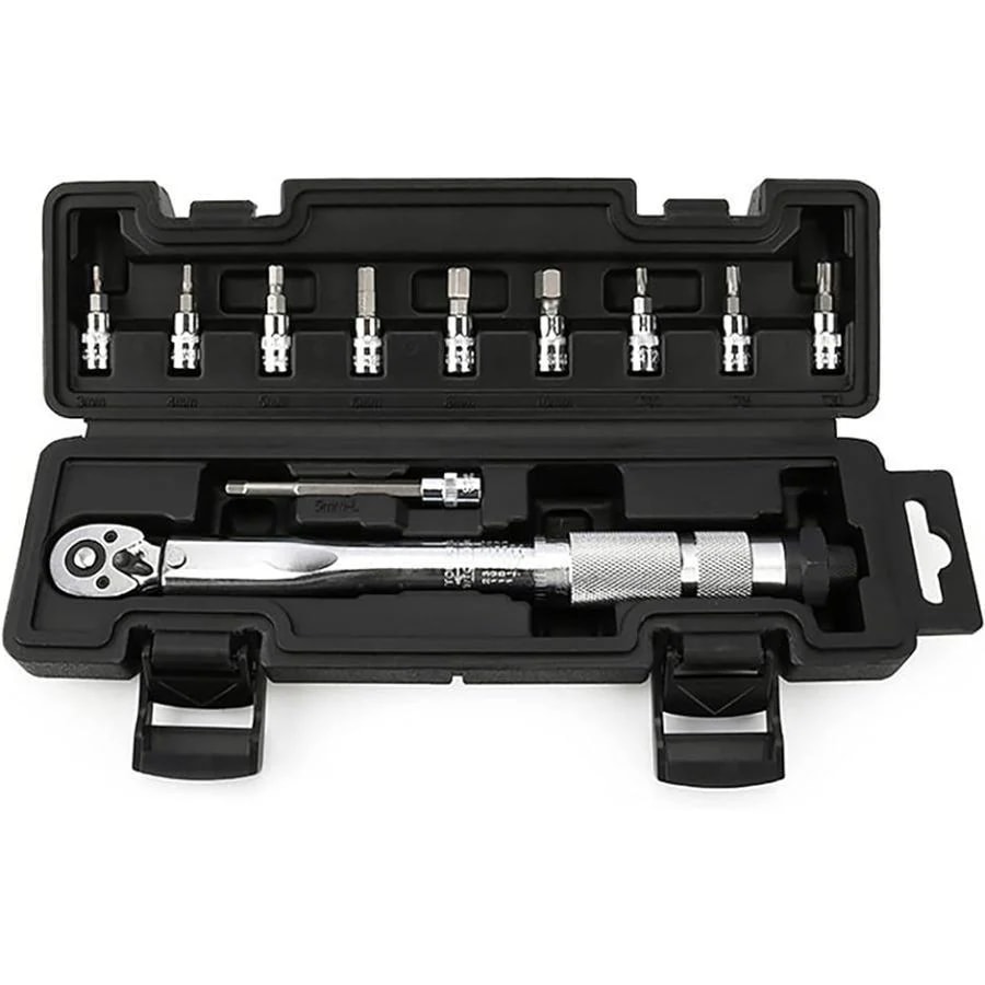 トルクレンチ セット プリセット形 差込角14 6.35mm 525 N.m 10ビットセット 逆ネジも対応 自動車( １セット)