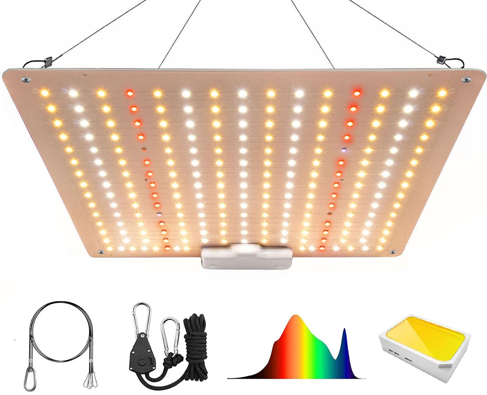 LED植物育成ライト 600W相当 UV/IR 植物ライト 太陽のような光 225LEDランプ 日照不足解消 室内栽培ランプ パネル式 低消耗 省エネ 植物育成用 水耕栽培ライト 観葉植物 多肉植物 家庭菜園