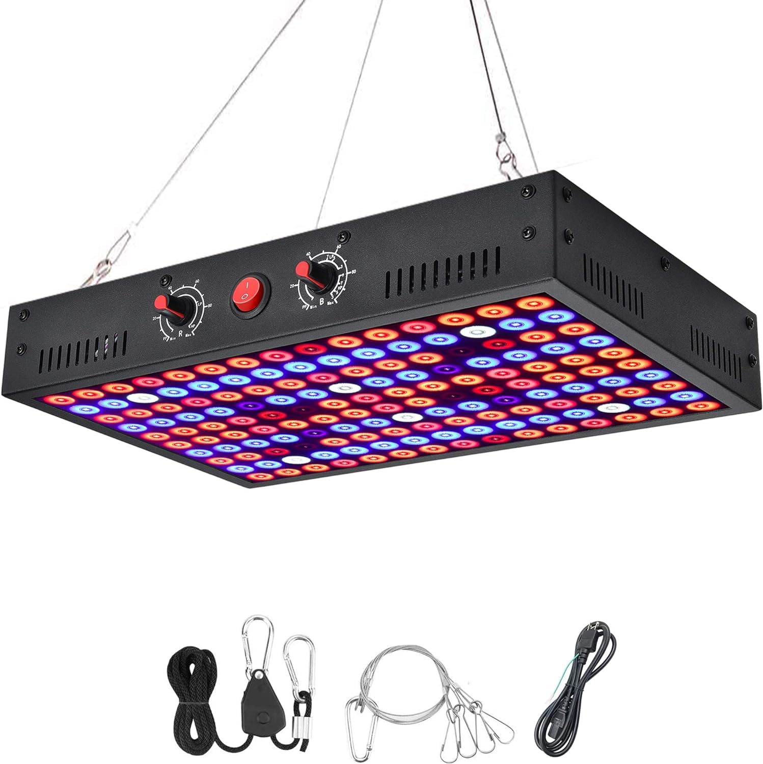 ライト LED植物ライト 植物育成灯 室内栽培ランプ 1000W 8000LM 調光型 室内水耕栽培ライト 栽培ライト 全フルスペクトル植物ライト 多肉植物育成 2ボタン無段階調光可能 観賞用 育苗/開花/結実全時期適用 日照不足解消 屋内植物