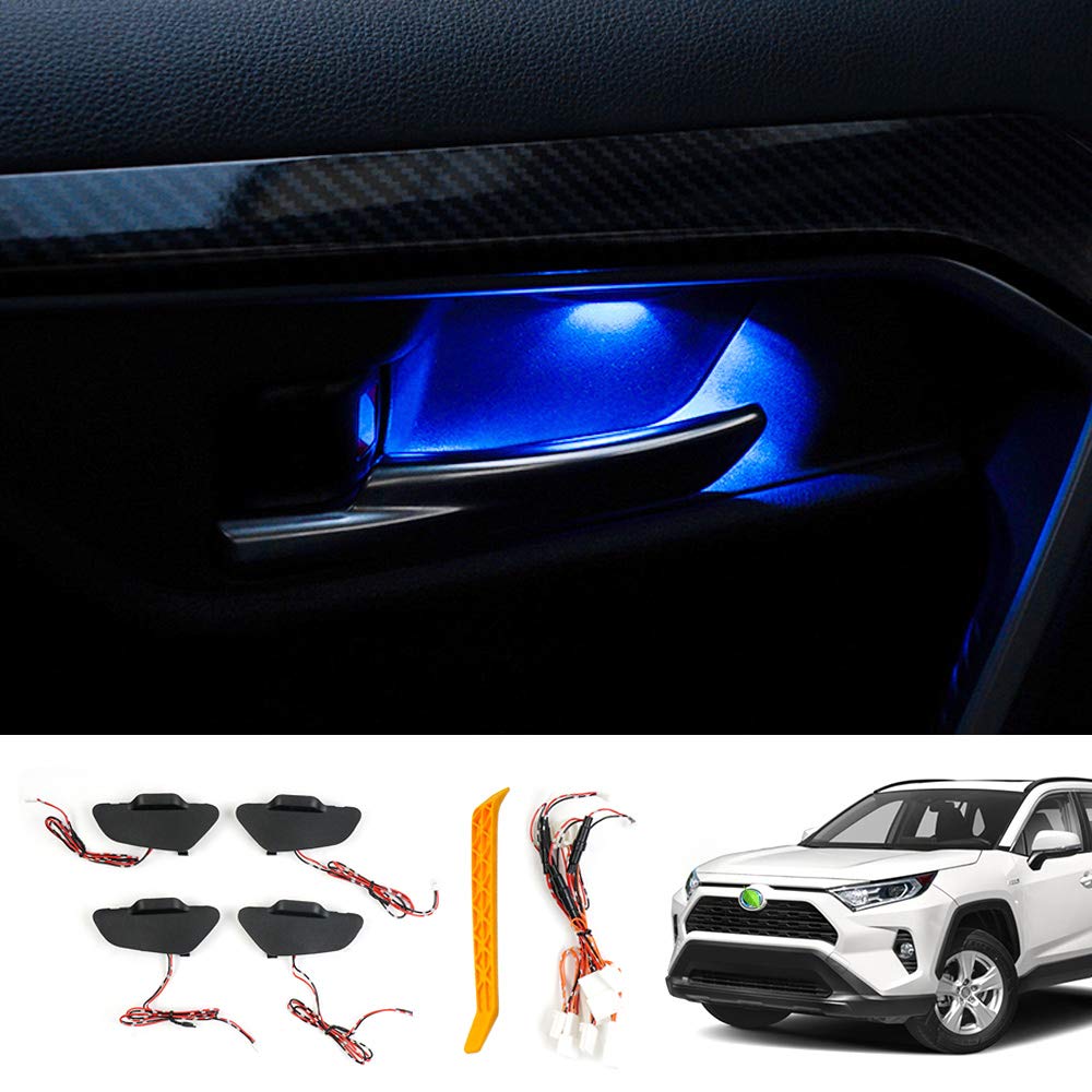 トヨタ 新型RAV4 50系 インナードアハンドル led照度 青碧点灯 部屋の入り口手持ち部分 照度 室内LEDともし火 佇まい 御洒落 カスタム一部分 室内装飾一部分 取り付き飾り気のない 産業不必要 超年長命 (トヨタ 新型RAV4 50系, 青碧点灯)