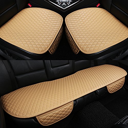 車用 シートカバーセット カーシートクッショ 前座席用2枚+後部座席用1枚 カーシートカバー 座布団 シートクッション 座席シート 3枚組 カー用品 脱とても簡単 滑り止め 通気 防水 防寒