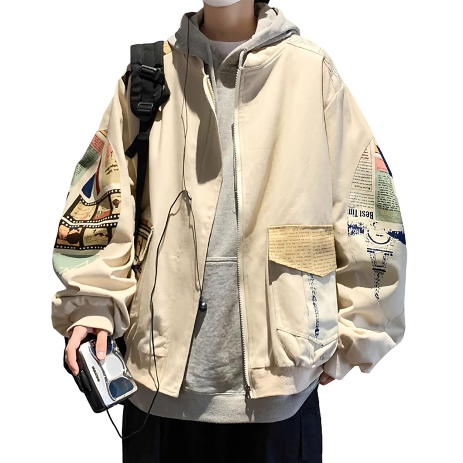 メンズ ジップジャケット 長袖 大きいサイズ 春 秋 冬 ゆったり ファスナー 通勤 通学 コート アウトドア ファッション かっこいい フライトジャケット カジュアル 立ち襟 ジャケット 野球服｜正申R
