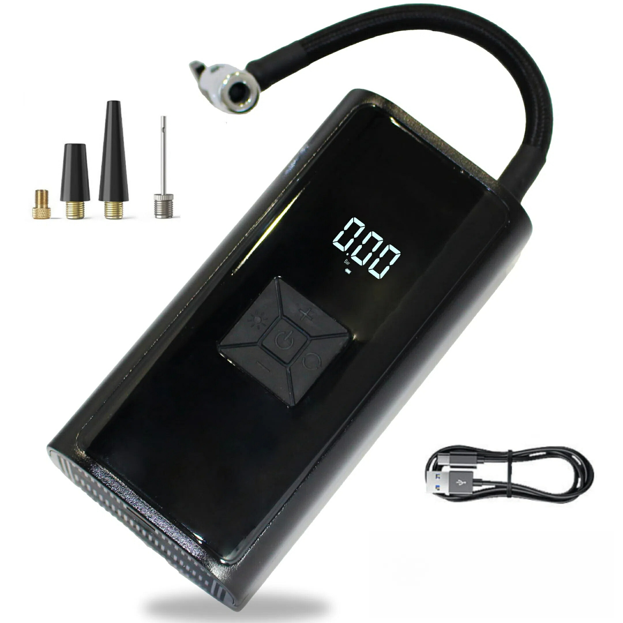 ボール エアコンプレッサー エアーポンプ コードレス 充電式 6000mAh 空気圧指定可 最大圧力150PSI バルブ対応