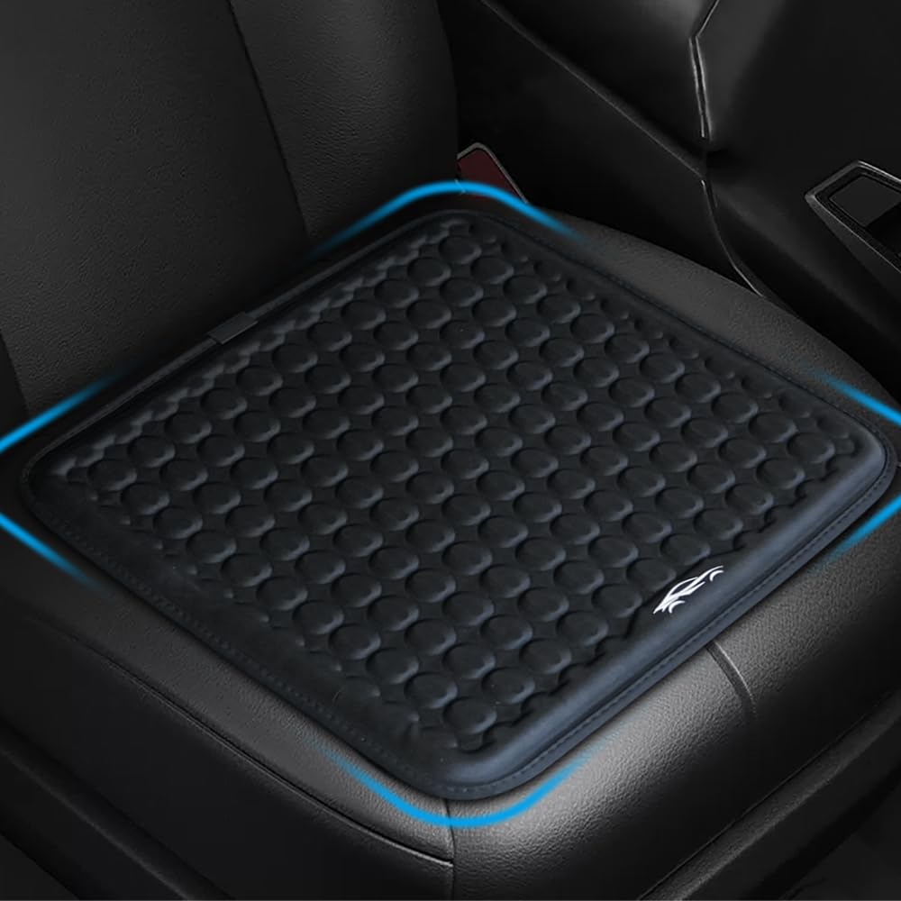 車 ゲルクッション 高通気性 体圧分散 車用クッション ズレない 夏 蒸れない ひんやり シートクッション アイスシルク素材 車 座布団 お尻が痛くならない 滑り止め 薄型 持ち運び カー/オフィスチェ/車椅子/テレワーク 椅子用
