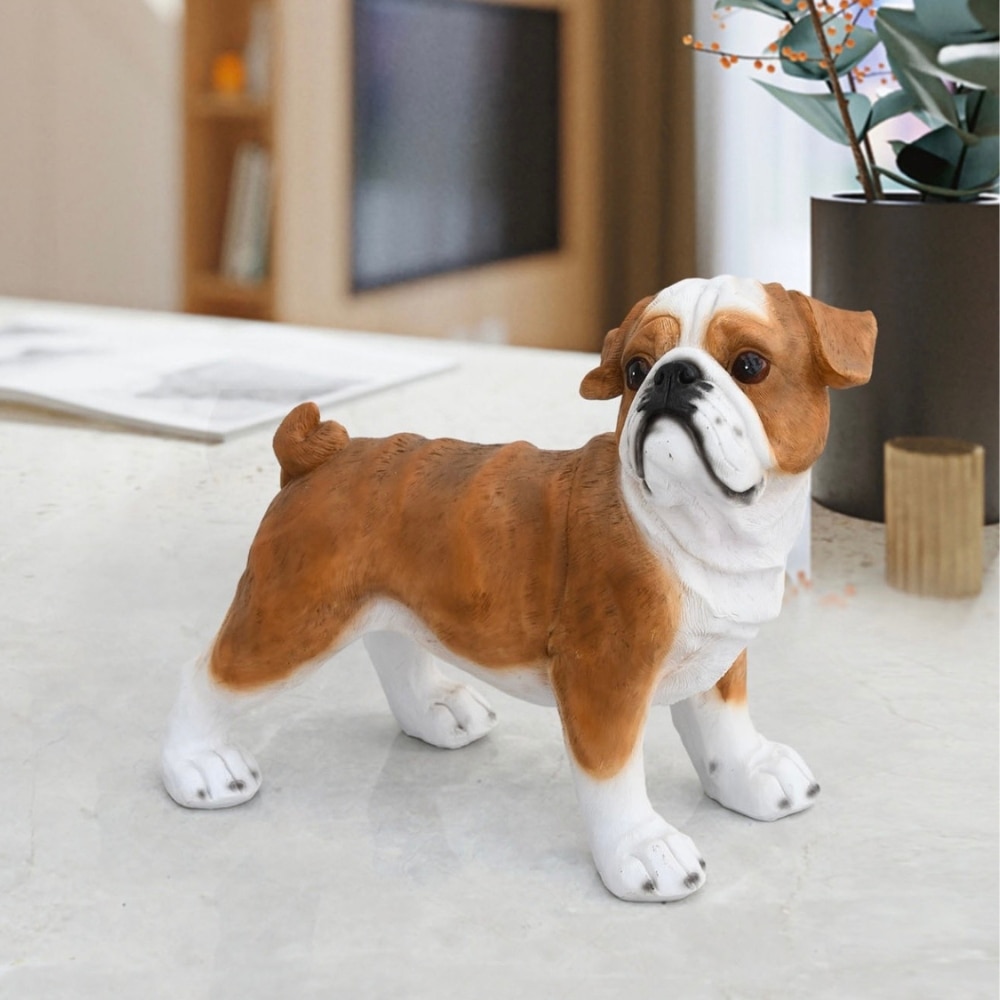 オブジェ ブルドッグ 置物 ヨーロッパ調 オーナメント アート おしゃれ インテリア 動物 犬 かわいい ギフト プレゼント 合成樹脂 雑貨