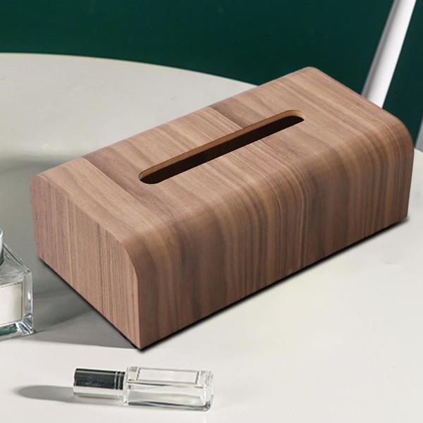 ホテルカーカフェ用デスクトップ木製ティッシュボックスカバーティッシュペーパーケース