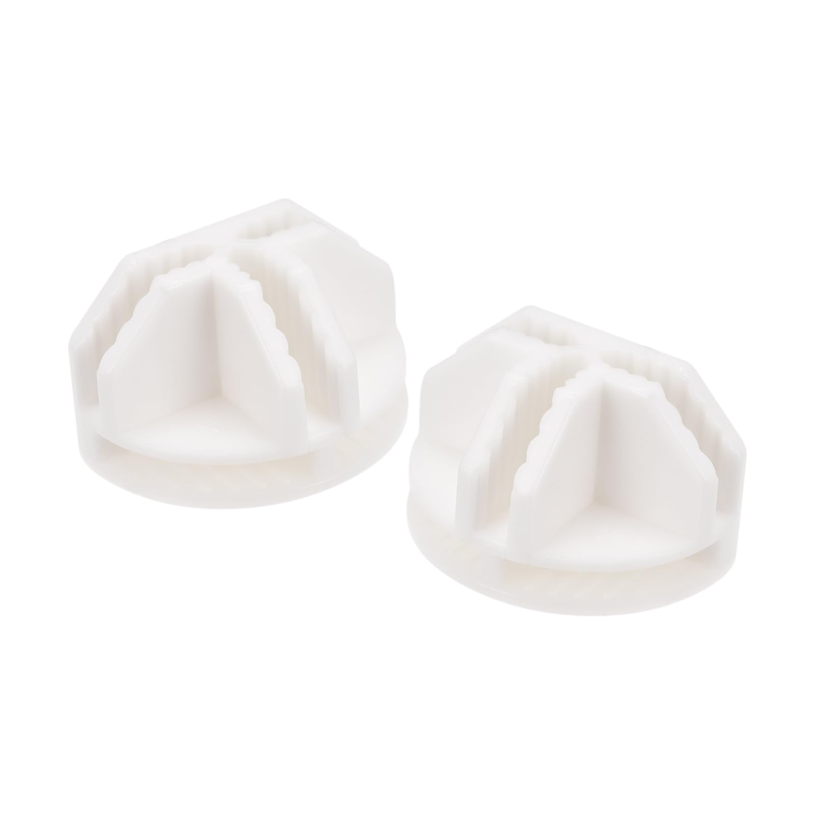 プラスチックワイヤーキューブコネクタ 36x23 mm グリッドバックルクリップ 収納棚キャビネットオーガナイザー用 ホワイト 50個
