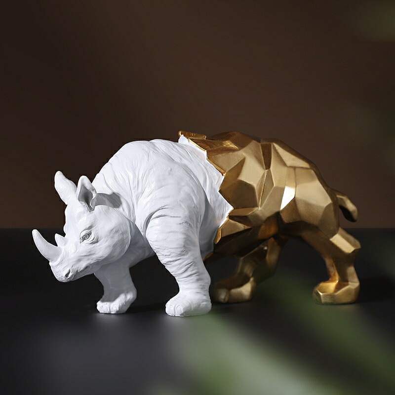 オブジェ アニマル ツートンカラー 置物 オーナメント インテリア ディスプレイ 小物 雑貨 工芸品 おしゃれ 新築祝い ギフト|正申R