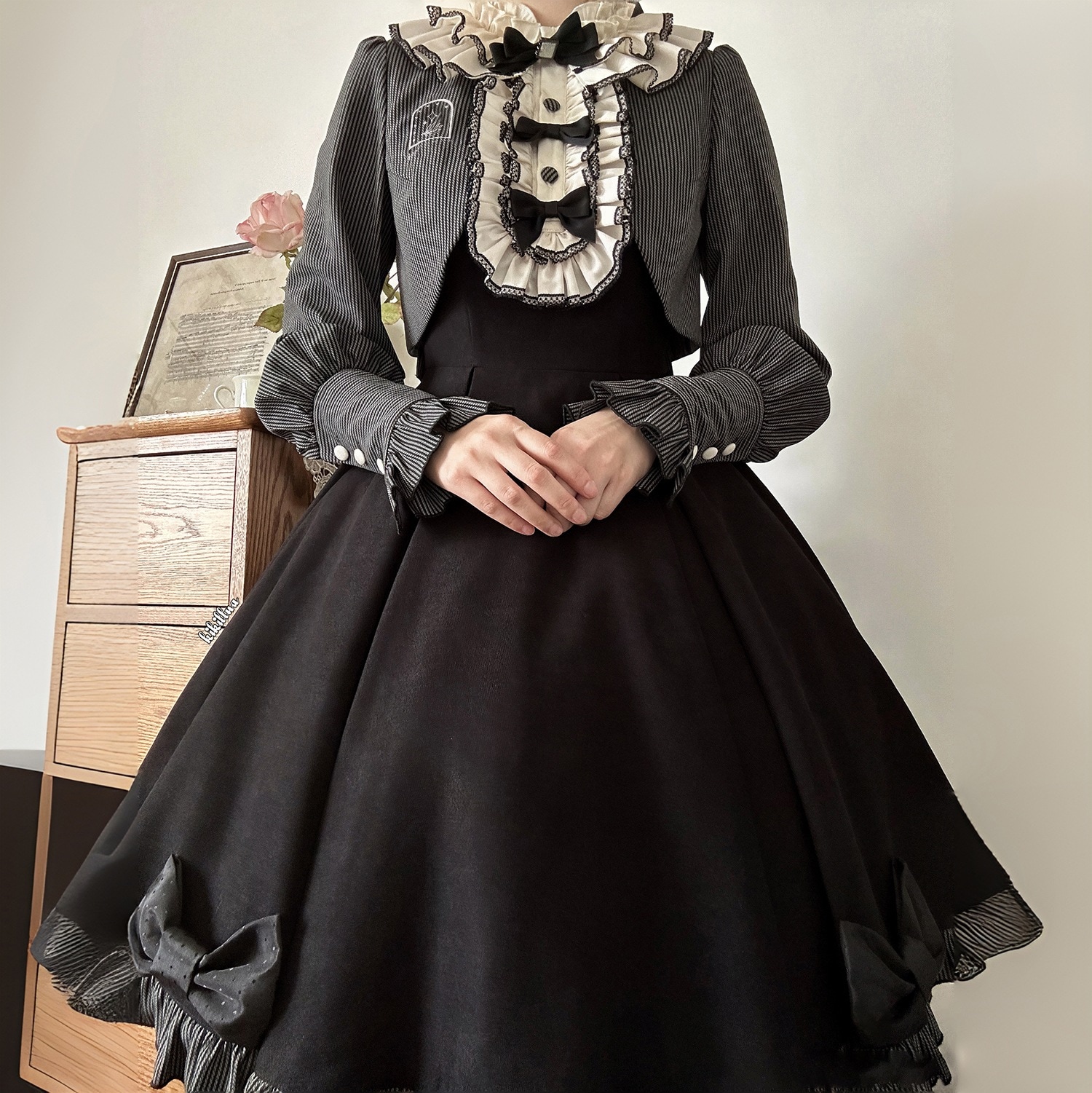 ヴィオールセレナーデ ロリータ 長袖op 時間冬 ロリータお召しもの エレガントクラ レトロ 亭主もち服 レディースファッション-ワンピース