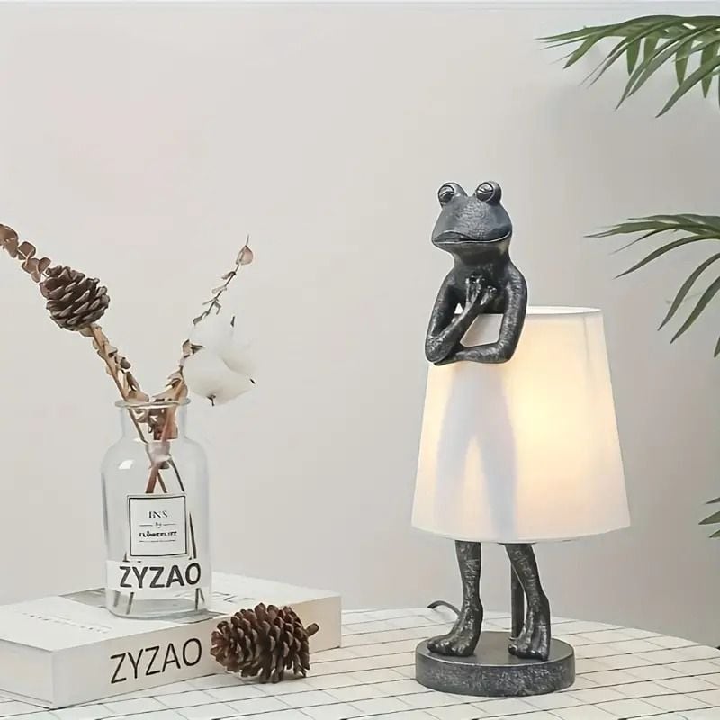 テーブルランプ レトロ USB LED ベッドサイドランプ 電気スタンド 間接照明 おしゃれ かわいい カエル デザイン インテリア リビング 寝室 装飾