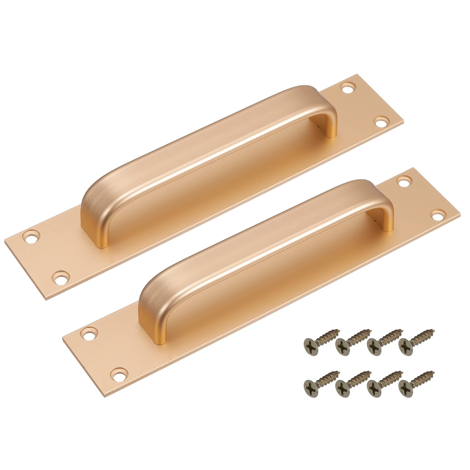 ドアハンドルプル 200 mm スライディングバーンドアハンドル アルミニウム合金 キッチン 食器棚 ワードローブ 引き出し 家の装飾用 ゴールド 2個