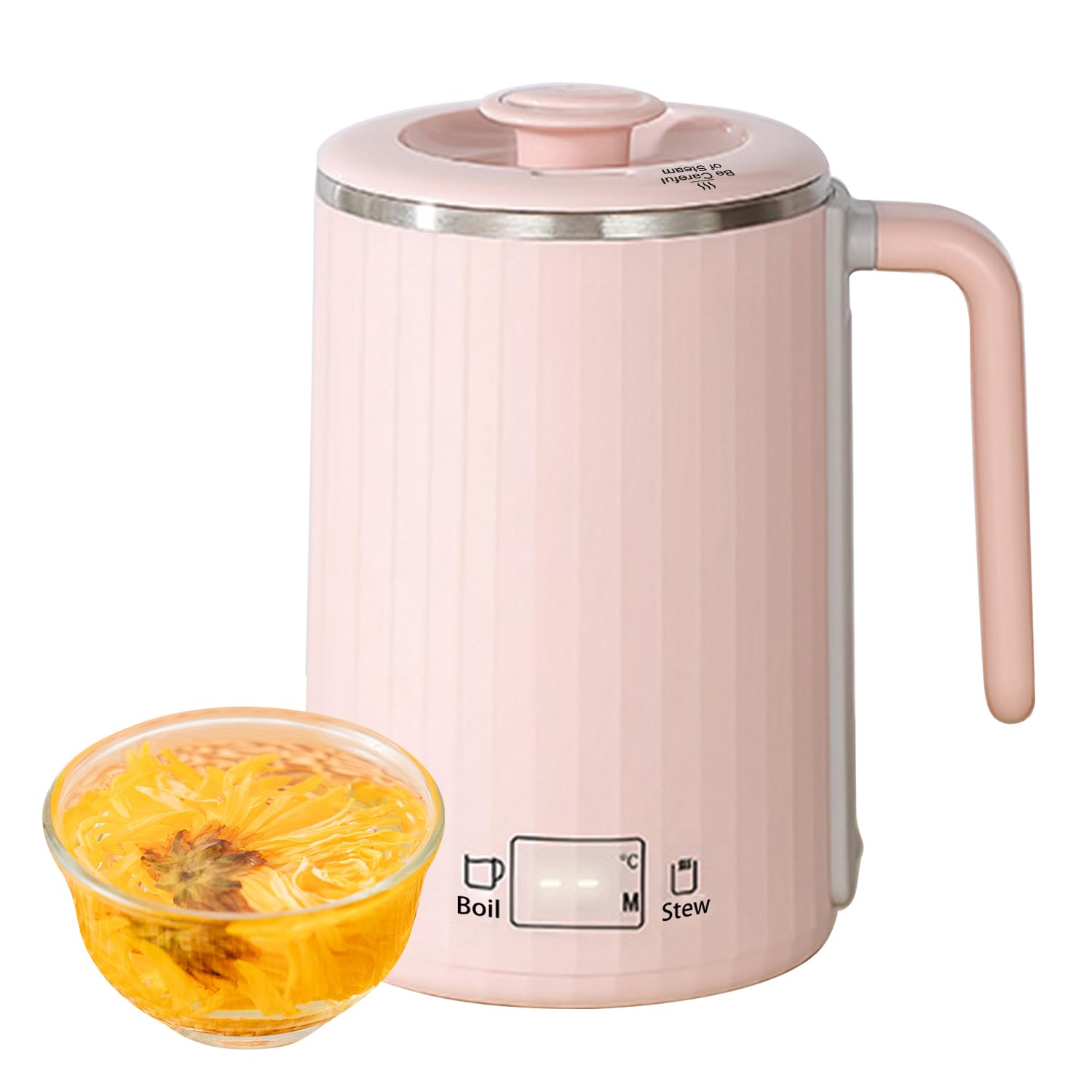 45℃/ 60℃/ 80℃/100℃電気ケトル450mlマグカップ型電気鍋ケトル電気ケトル304ステンレス製茶倉庫真空断熱ミルク紅茶コーヒーおかゆこまかい旅行オフィス男女兼用