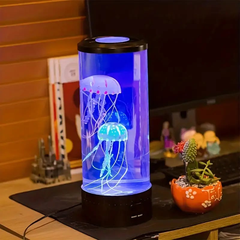 ナイトライト クラゲ ジェリーフィッシュ おしゃれ かわいい インテリア テーブル ライト コンパクト USB給電 電池式 間接照明 4-7