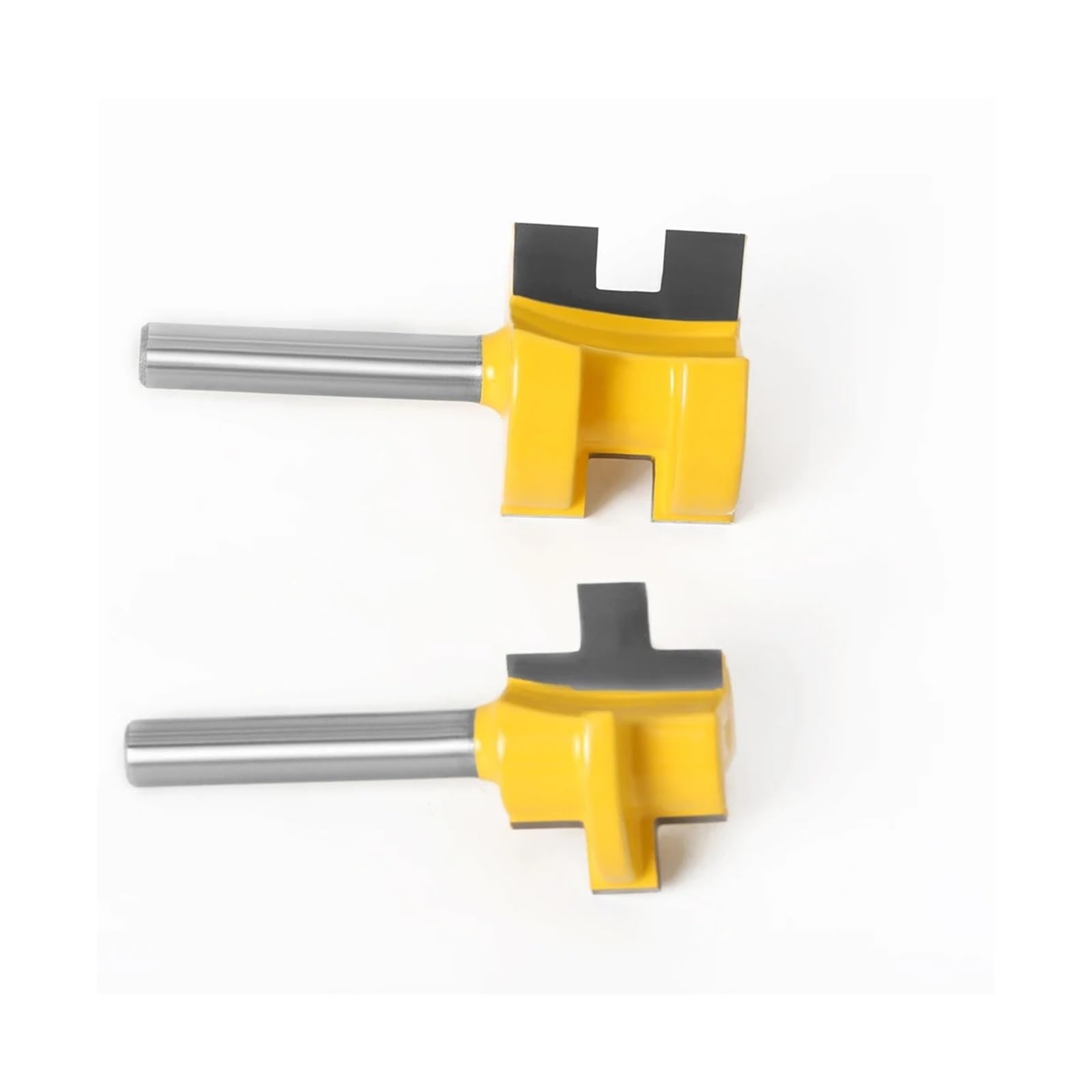 2pc ミニタング\u0026amp;グルーブルータービットセット - 1/4in 6粍 8粍 シャンクラインナイフ 大工仕事切り手 ほぞ切り手 大工仕事物の具用(6粍 shank)