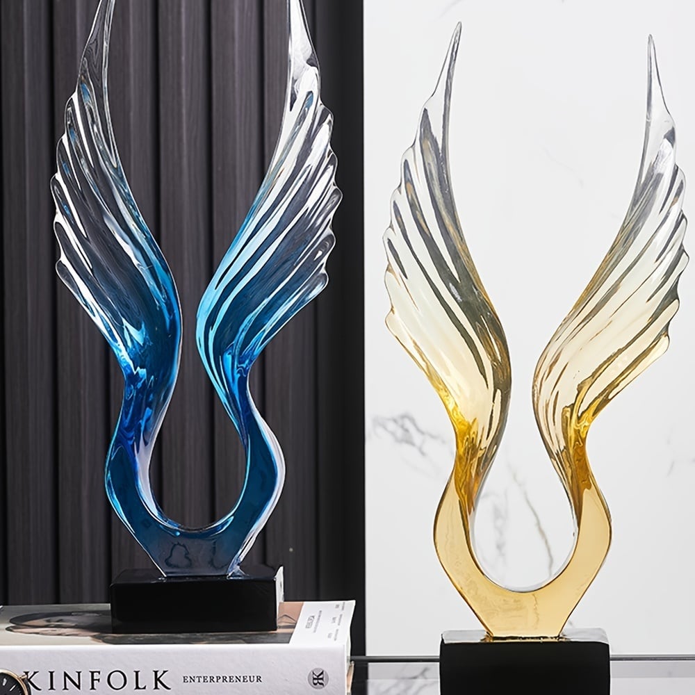 翼オブジェ 置物 エンジェル 天使 4カラー クリアデザイン 卓上 インテリア 神秘的 アート モダン シンプル おしゃれ リビング 玄関 エントランス オフィス 14,432円