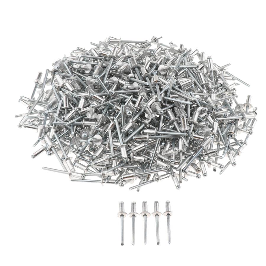 500パックドームヘッドポップリベットオープンブラインドステンレススチール5mm5x8mm