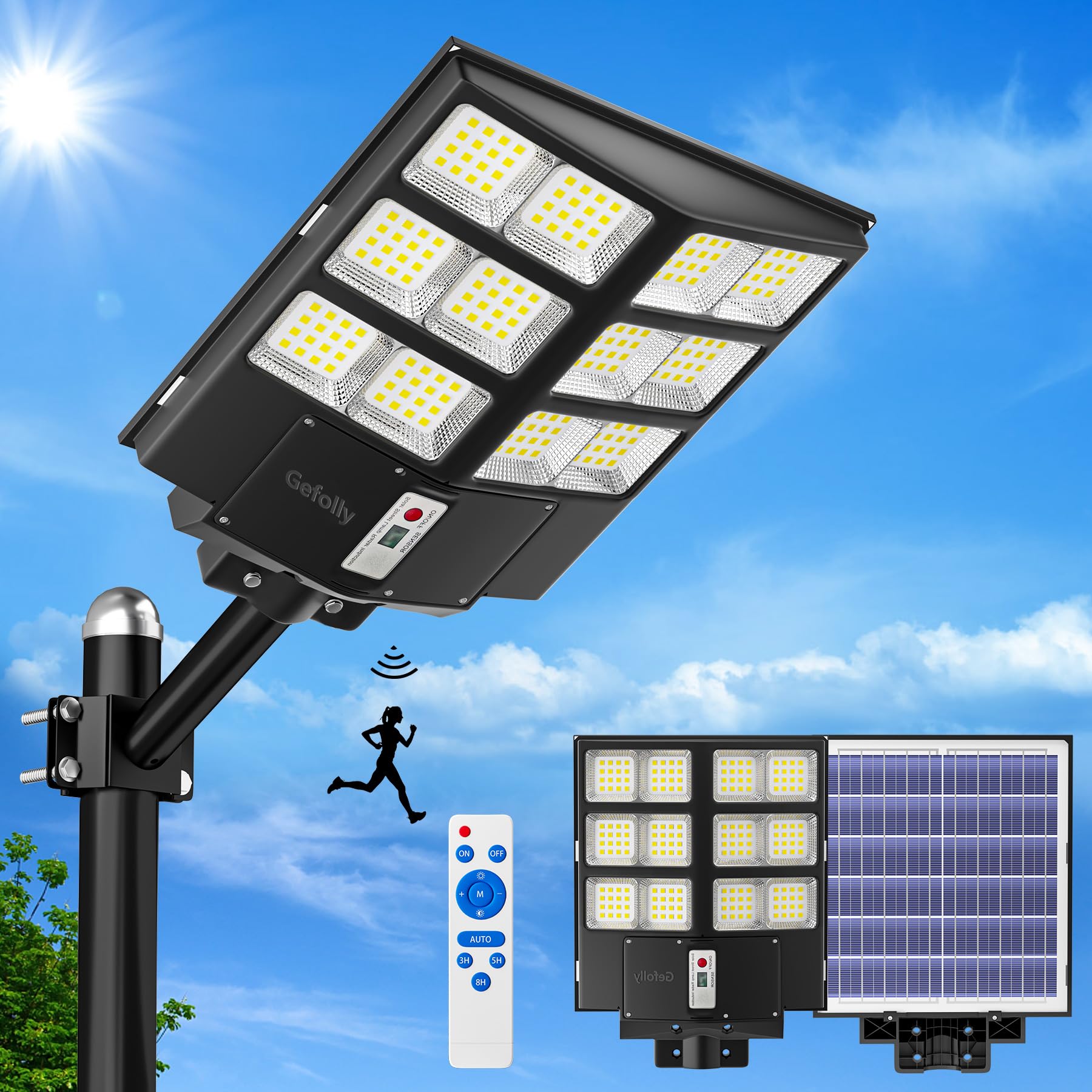 600W ソーラー街灯 屋外 36000ルーメン ハイパワー 街灯 ソーラー 屋外 防水 街路灯 ソーラー led リモコン き 駐車場/庭園/街路 適用