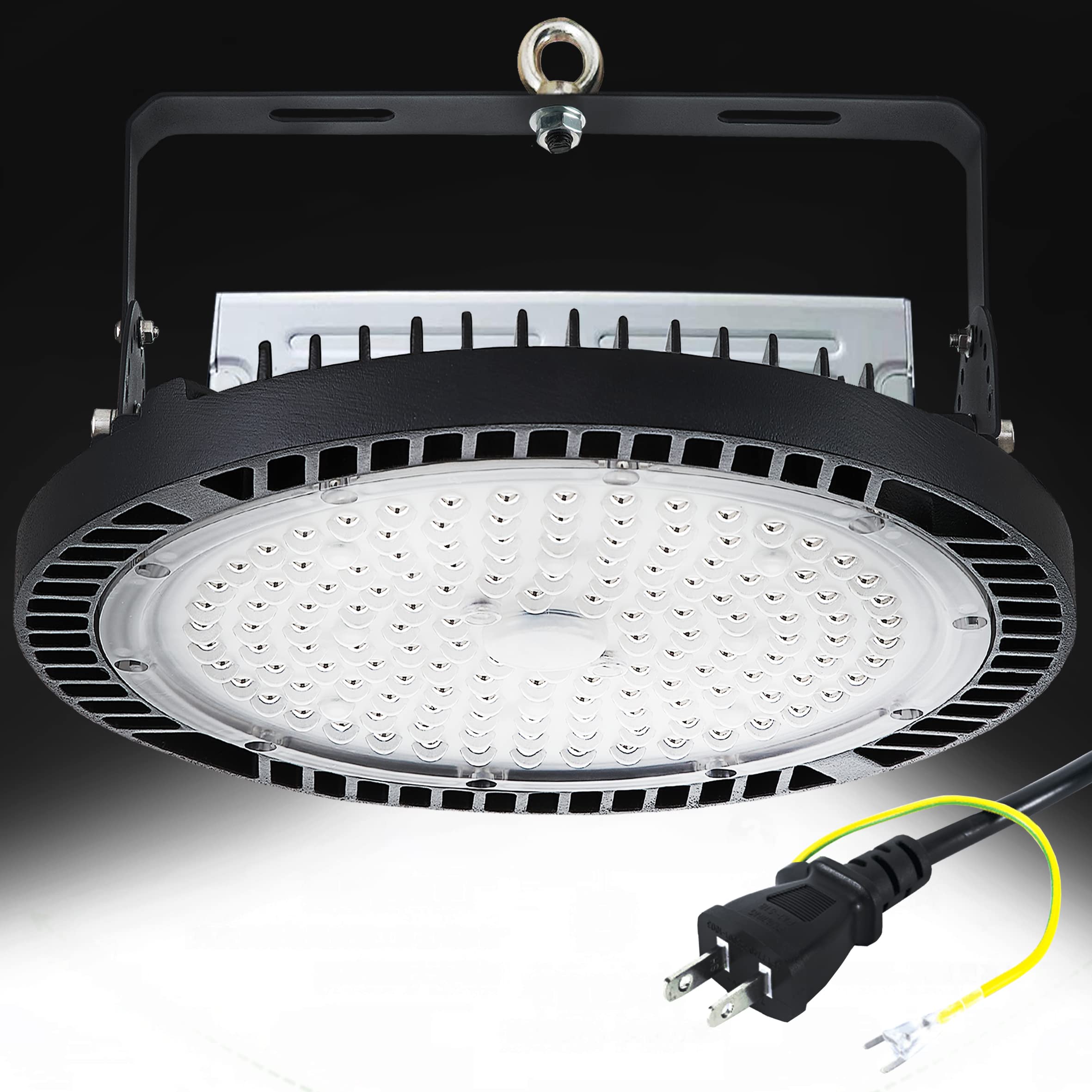LED高上昇限度灯 LED投光照明器100W 高明快さ 16000ルーメン【1000Wマーキュリー灯好いかげんに】ハイベイライト IP66雨合羽防塵 防寒 電子掲示板 室内競技場 見せびらかす会 パーキング場 運動すること場 工業プラント バス発着場 高上昇限度照明装置 屋内室外兼用 光線角120度（無耳障りな音、電波手足まといなし、殺虫剤）【繋ぎ付 3M導線】