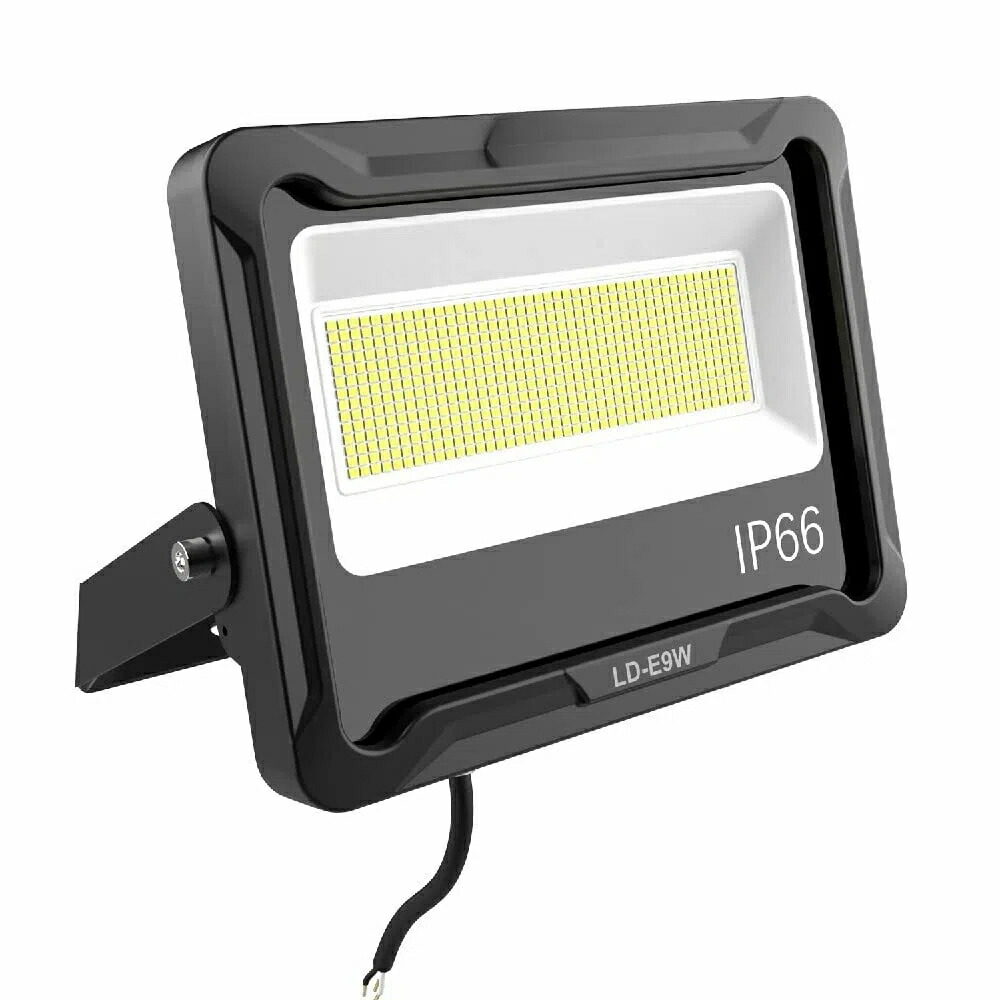 100W 17000LM 5000K 昼白いこと 100V相応う 投光照明器 ledともし火 IP66雨合羽 細工物ともし火 高明快さ 省エネ 120°広角照明装置 フラッドライト 貼り出し灯 パーキング場 車宿り バス発着場 BBQ 露天進め方 屋外 露天常設 広広とした 取り付き飾り気のない 繋ぎなし LD-E9W