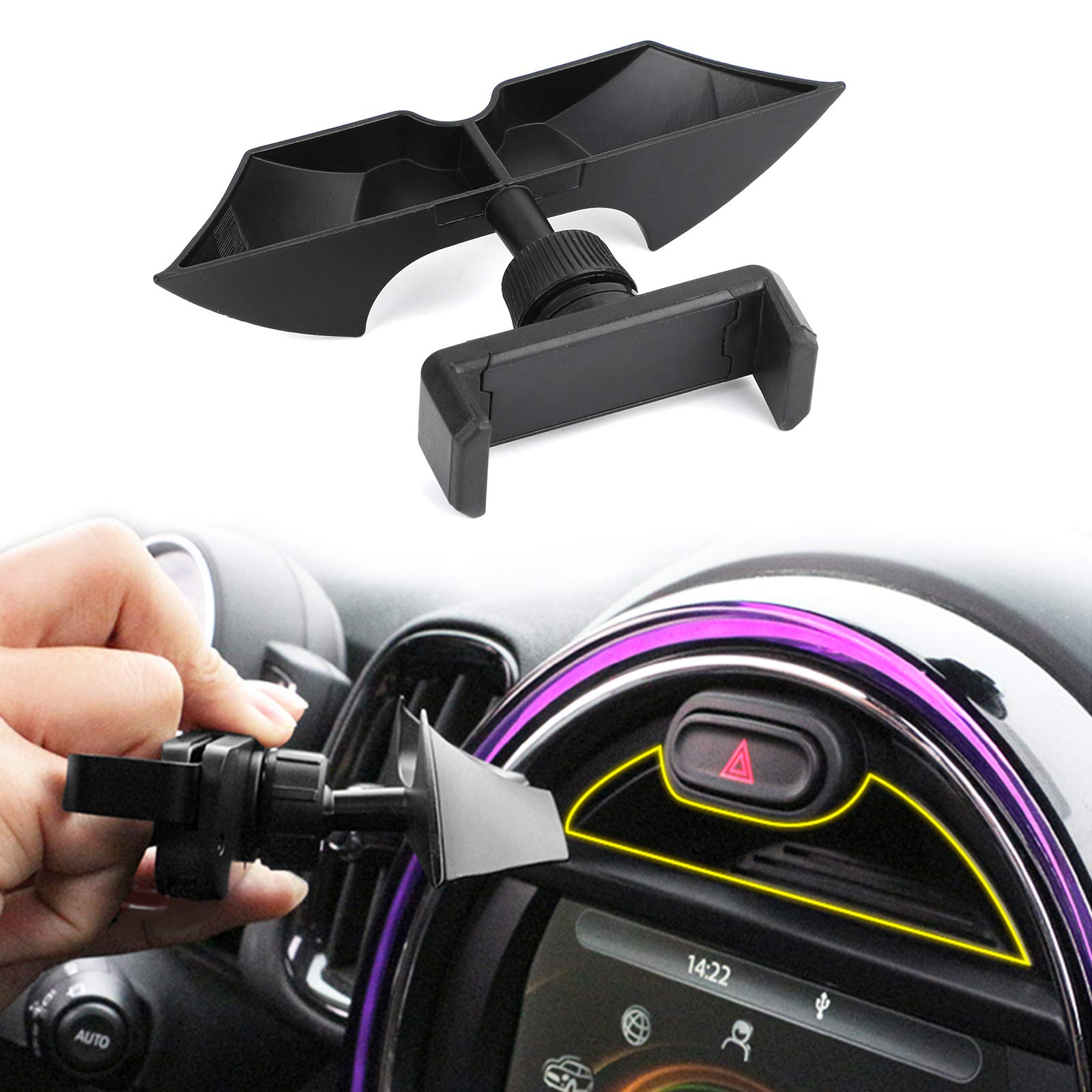 ダッシュボード 電話ホルダー 車用 ダッシュボード スロット 電話ホルダー マウント BMW Mini Cooper F54 F55 F56 F57 F60用 ご注文前にサイズとモデルをご確認ください。