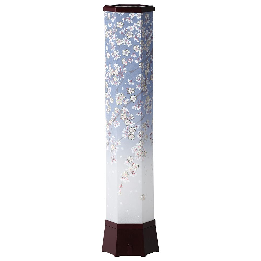 盆提燈 高さ70cm×幅16糎 LED照明ランプ点火装置