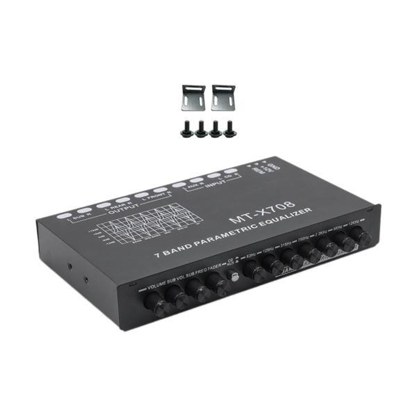 7 ダンス楽隊 EQ クロスオーバー アンプリファイアー 自然調整能力のある 12V DSP 手当て 向こう正面 後ろ側 + 補欠選手最終生産物 サブウーファー最終生産物 パラメトリック 日用品雑貨・文房具・手芸-その他
