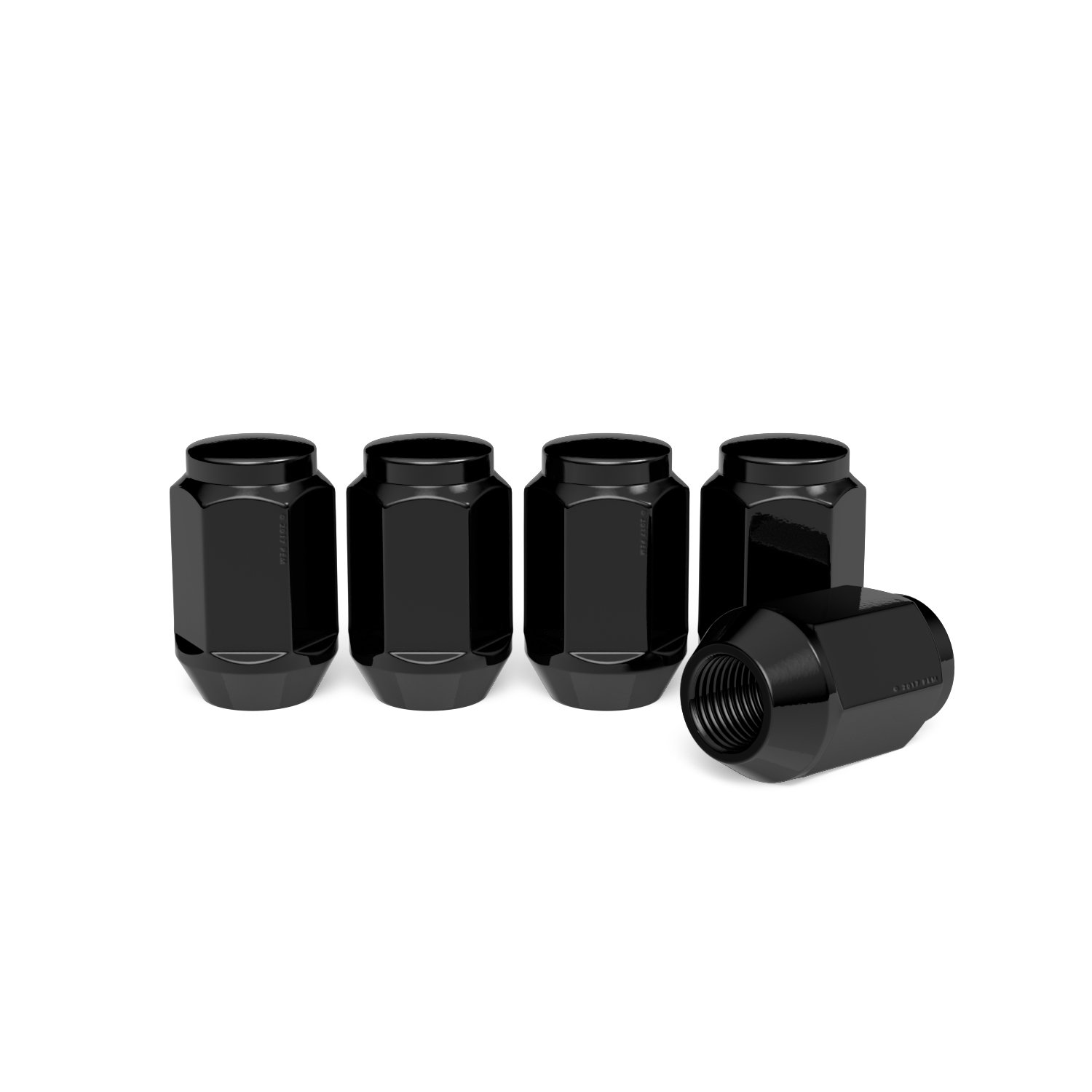 23個のブラックレイズドナット、1/2x20スレッド - テーパーコーンエイコーンシートクローズドエンド - 長さ1.4in