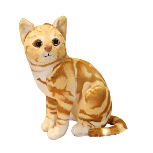 かわいい猫の人形 ぬいぐるみ 快適な人形 ソフト 子供 大人 ティーン イエロー