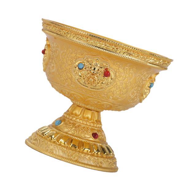 銅製の祈祷杯、チベット仏教の水差し、手工芸品、儀式用具、寺院用品、装飾品｜正申R