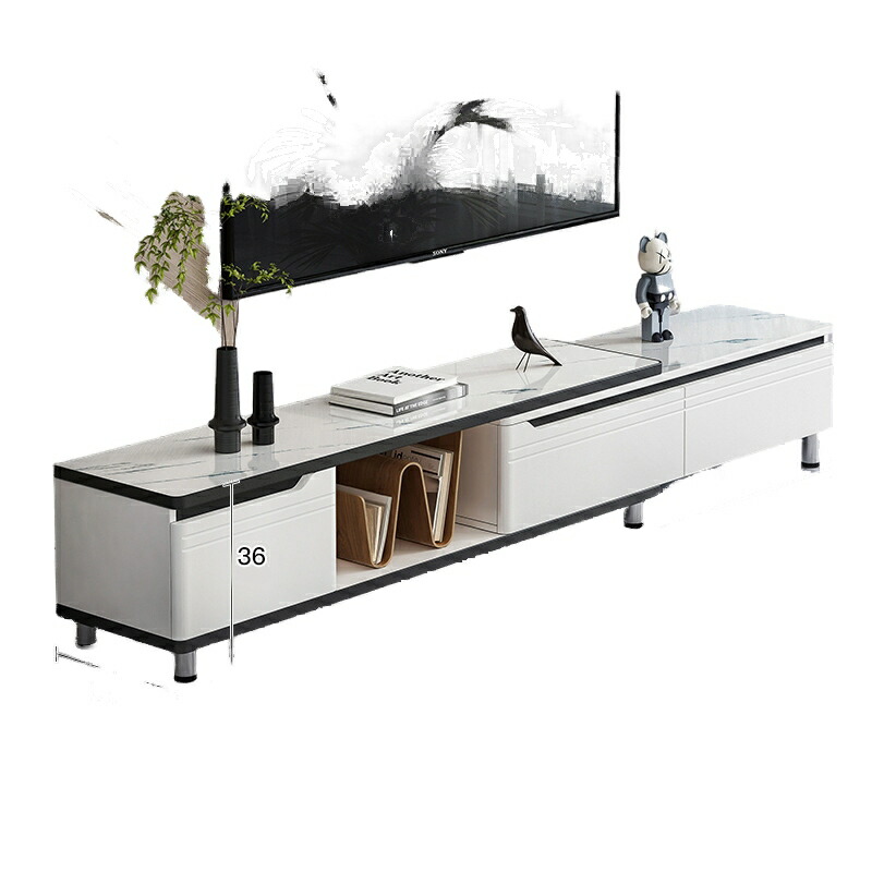 北欧テレビキャビネットハイキャビネットコーヒーテーブルコンビネーションライト高級モダンシンプルフロアキャビネット小さなアパートホームリビングルーム伸縮キャビネット