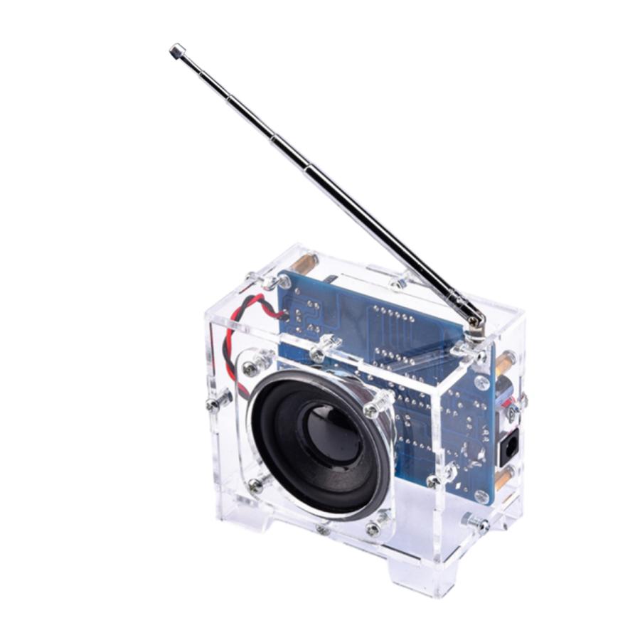 ラジオ DIY キット 87MHz-108MHz ミニ FM ラジオ受信機、DC LED デジタルディスプレイ付き
