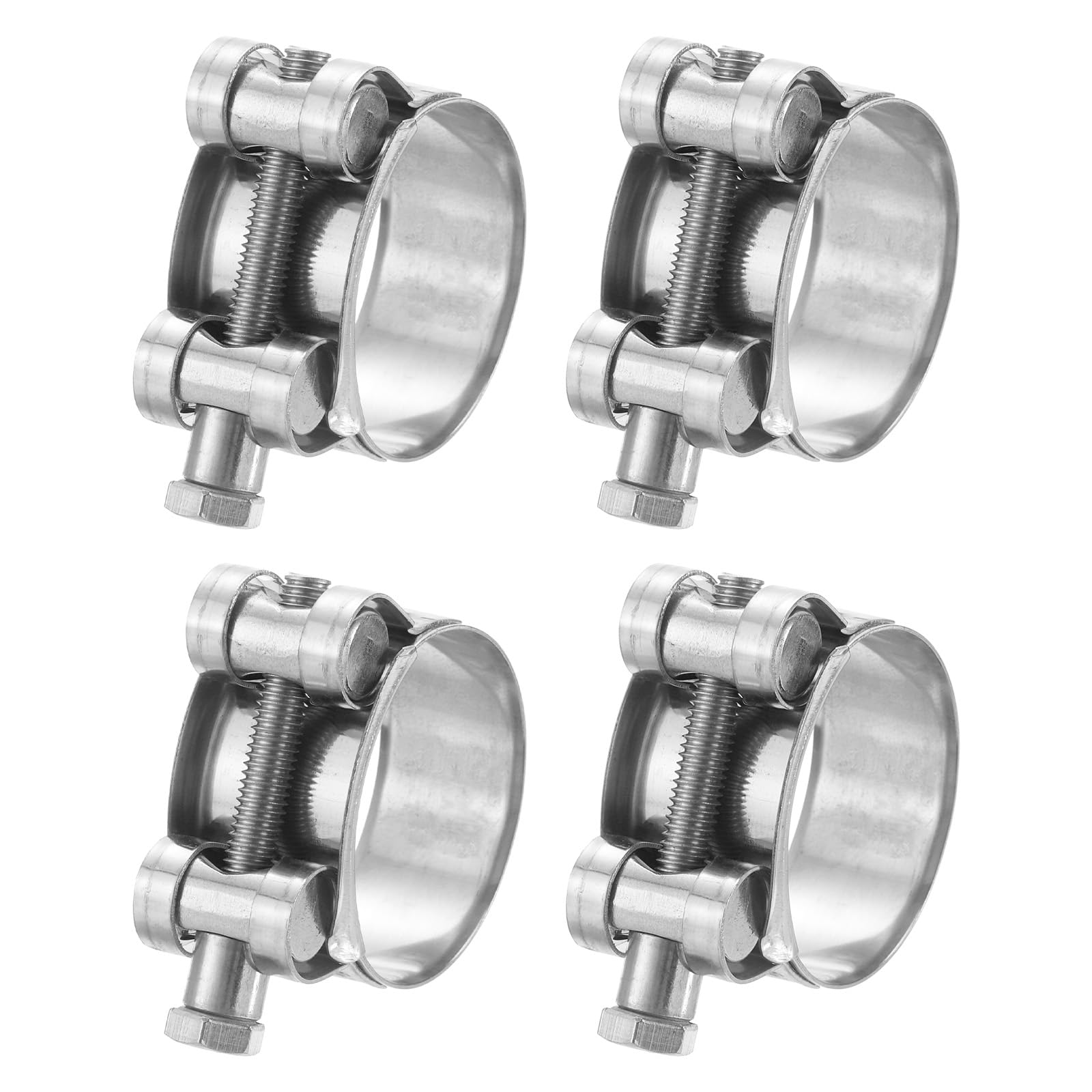 T 4個セットのTボルトホースクランプ 作業範囲36-39mm 201ステンレス製 吸気インタークーラークランプ チューブクランプ パイプ用の調整可能なクランプ